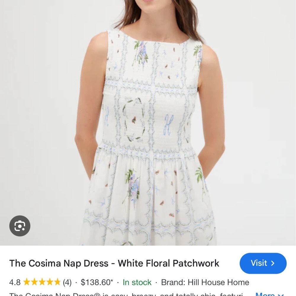 Hill House White Floral Maxi Dress